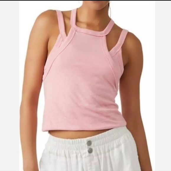 🩷🩷 FREE PEOPLE Two Times the Charm Tank in PINK 🩷🩷 - Picture 5 of 13